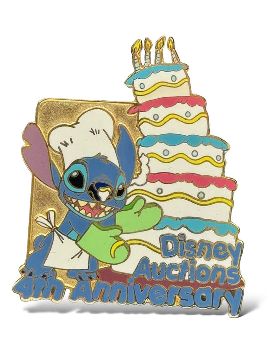 Disney Auctions Store 4th Anniversary Stitch Cake Pin