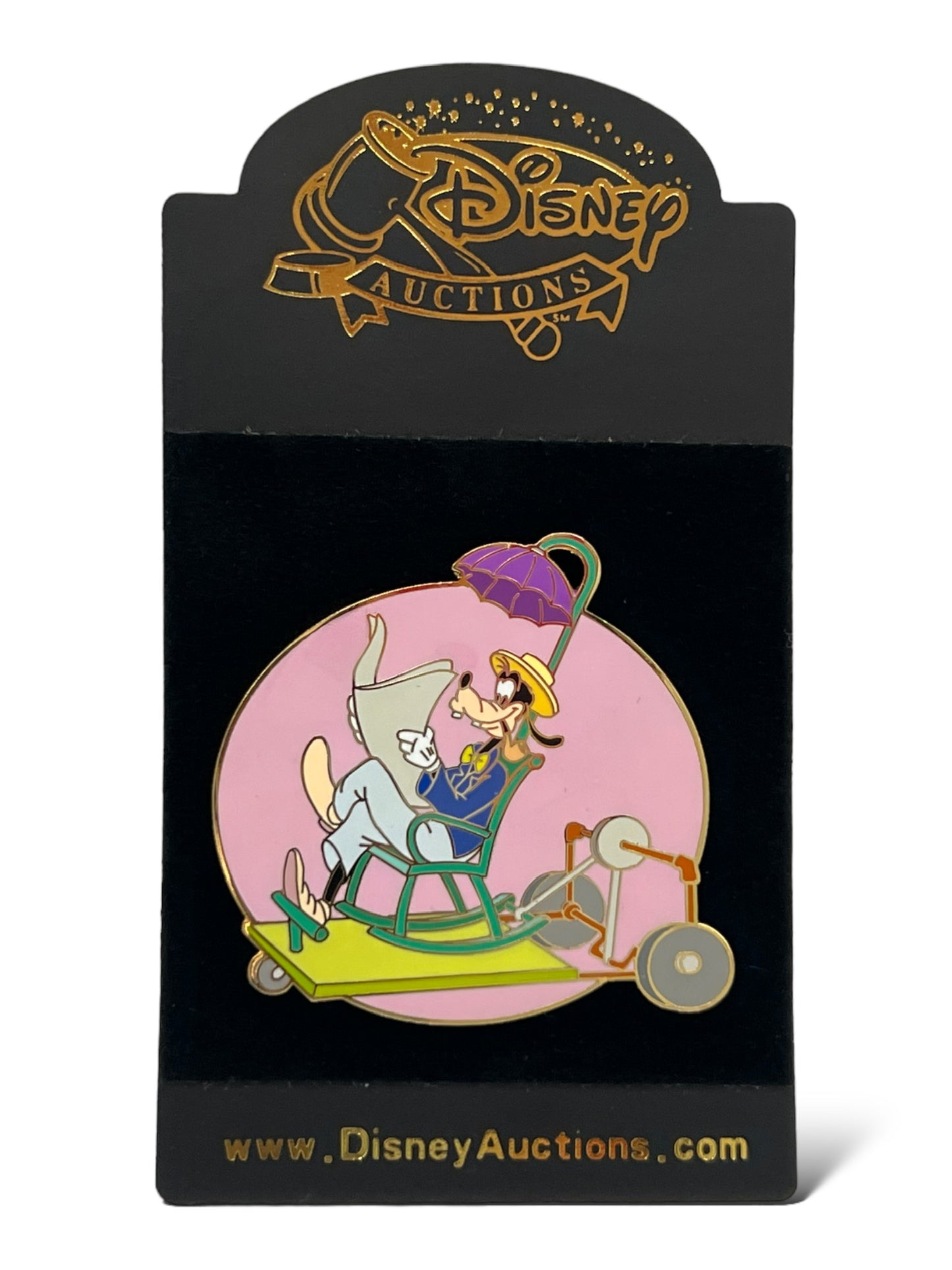Disney Auctions Goofy in Rocking Chair Pin