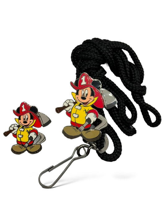 DEC Firefighter Mickey Bolo Lanyard and Pin Set