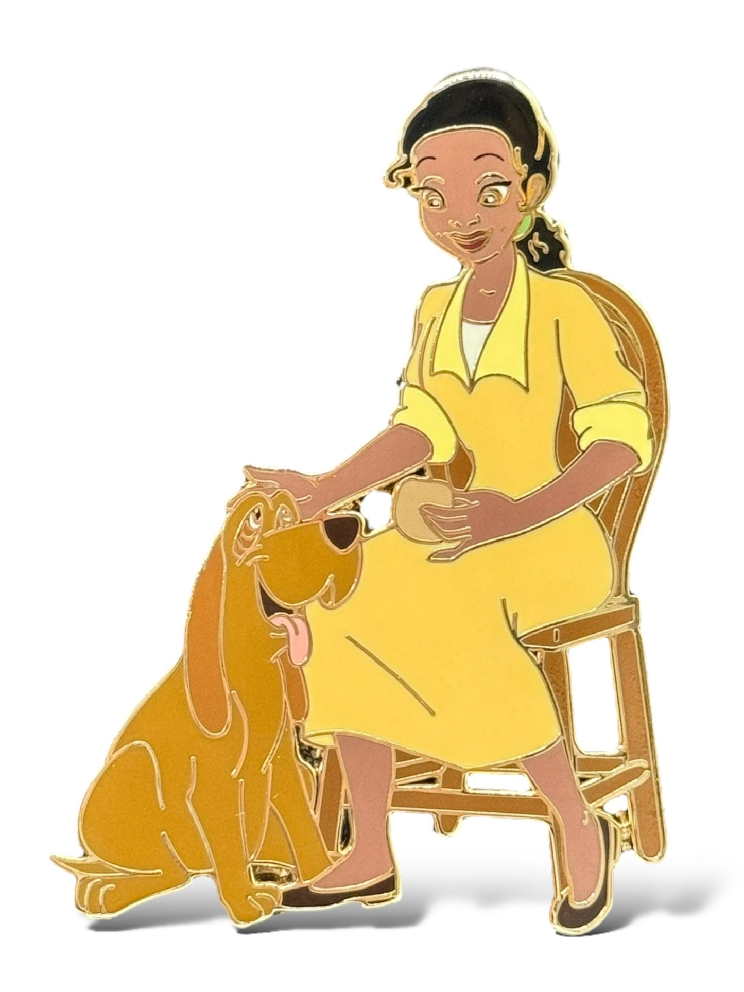 WDI Heroines with Dogs Tiana and Stella Pin