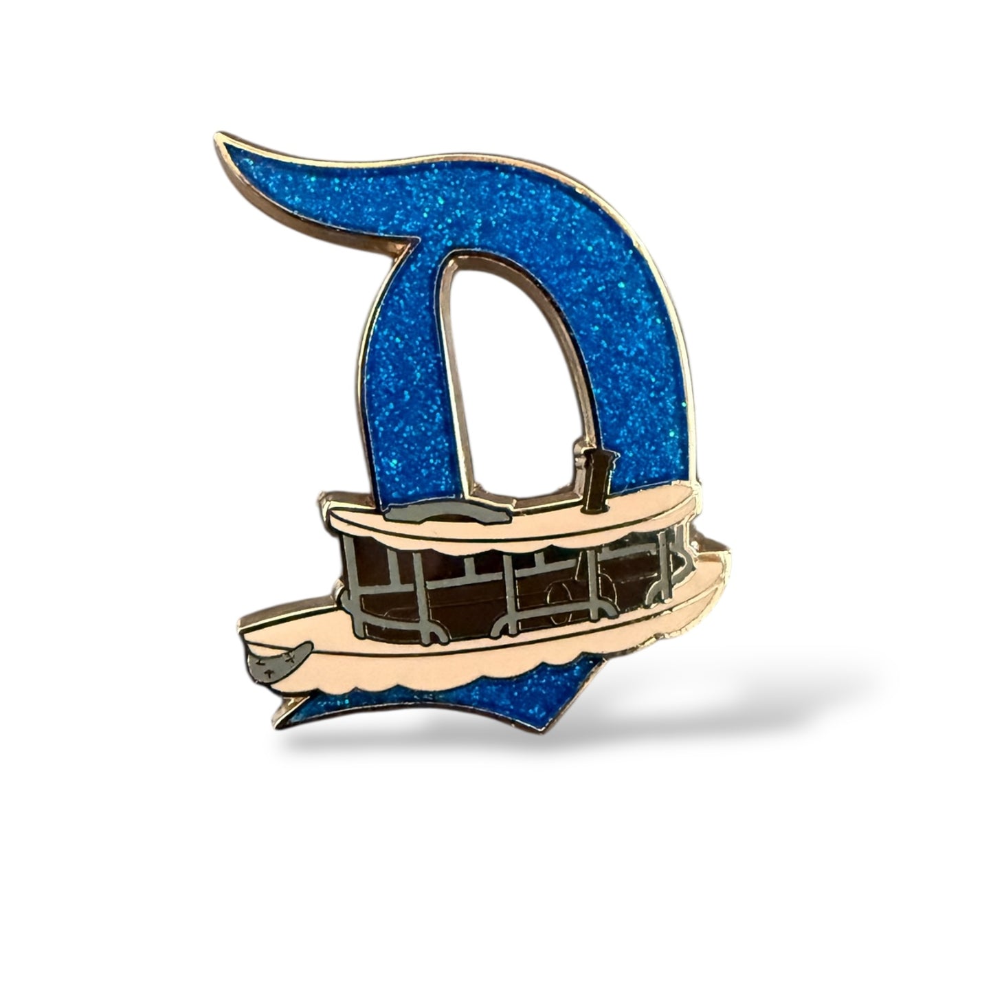 DLR Key to Disneyland Gothic Letter D Glittered Series Jungle Cruise Boat Pin