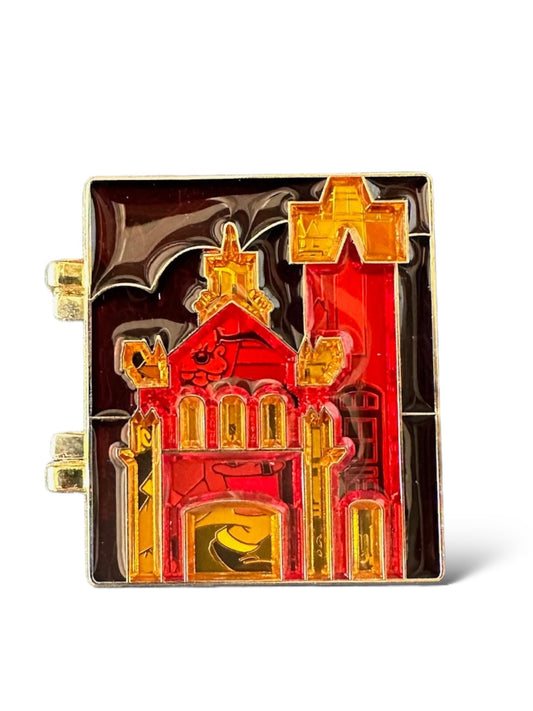 DEC Disneyland Cast Exclusive Stain Glass Attractions Main Street Fire Station Pin