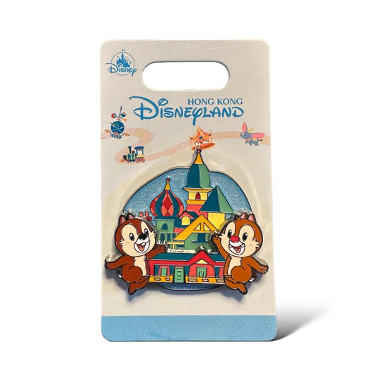 HKDL Cutie Attractions Chip n' Dale Phantom Manor Pin