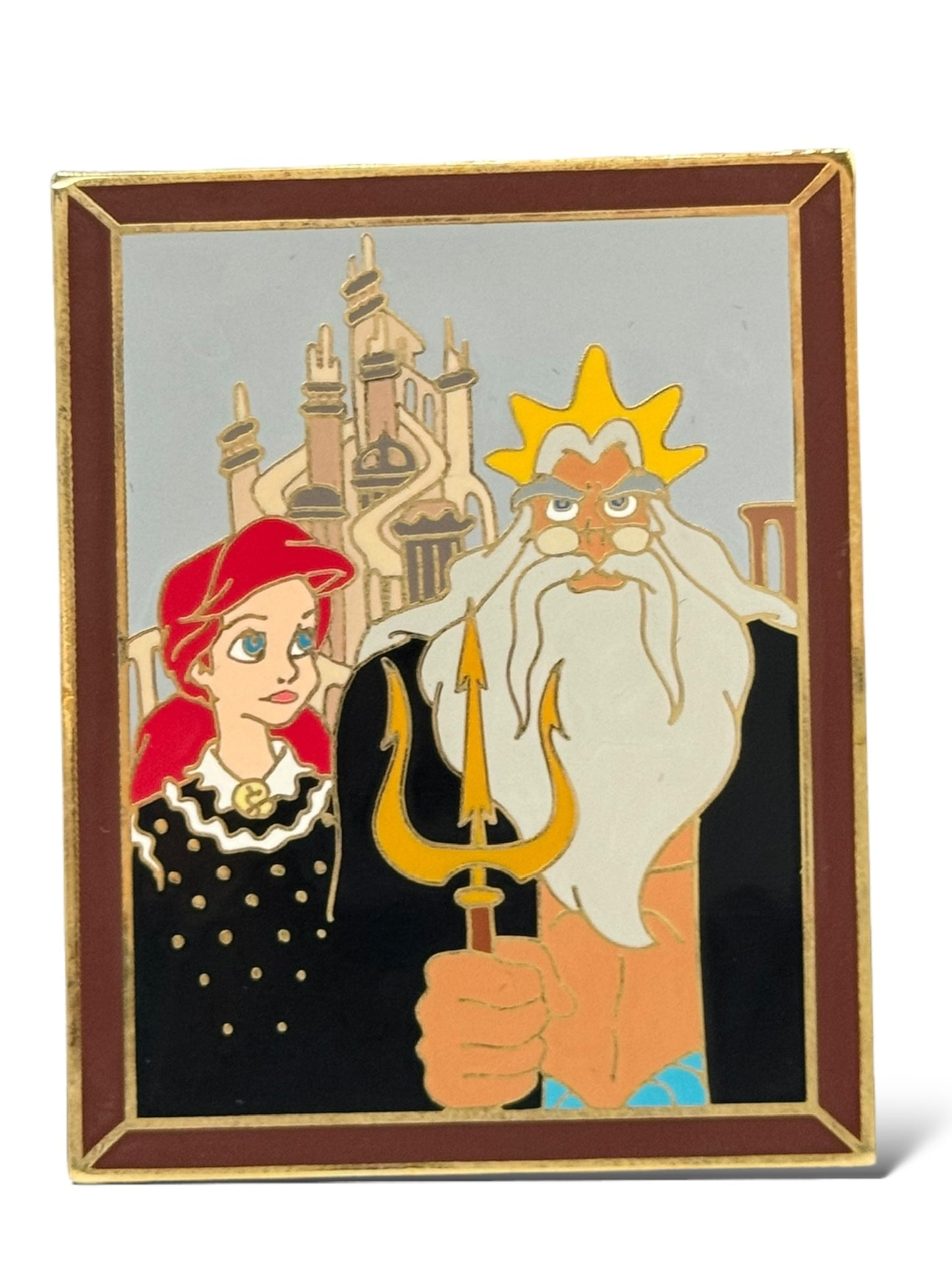 Disney Auctions Masterpiece Ariel and King Triton American Gothic Pin