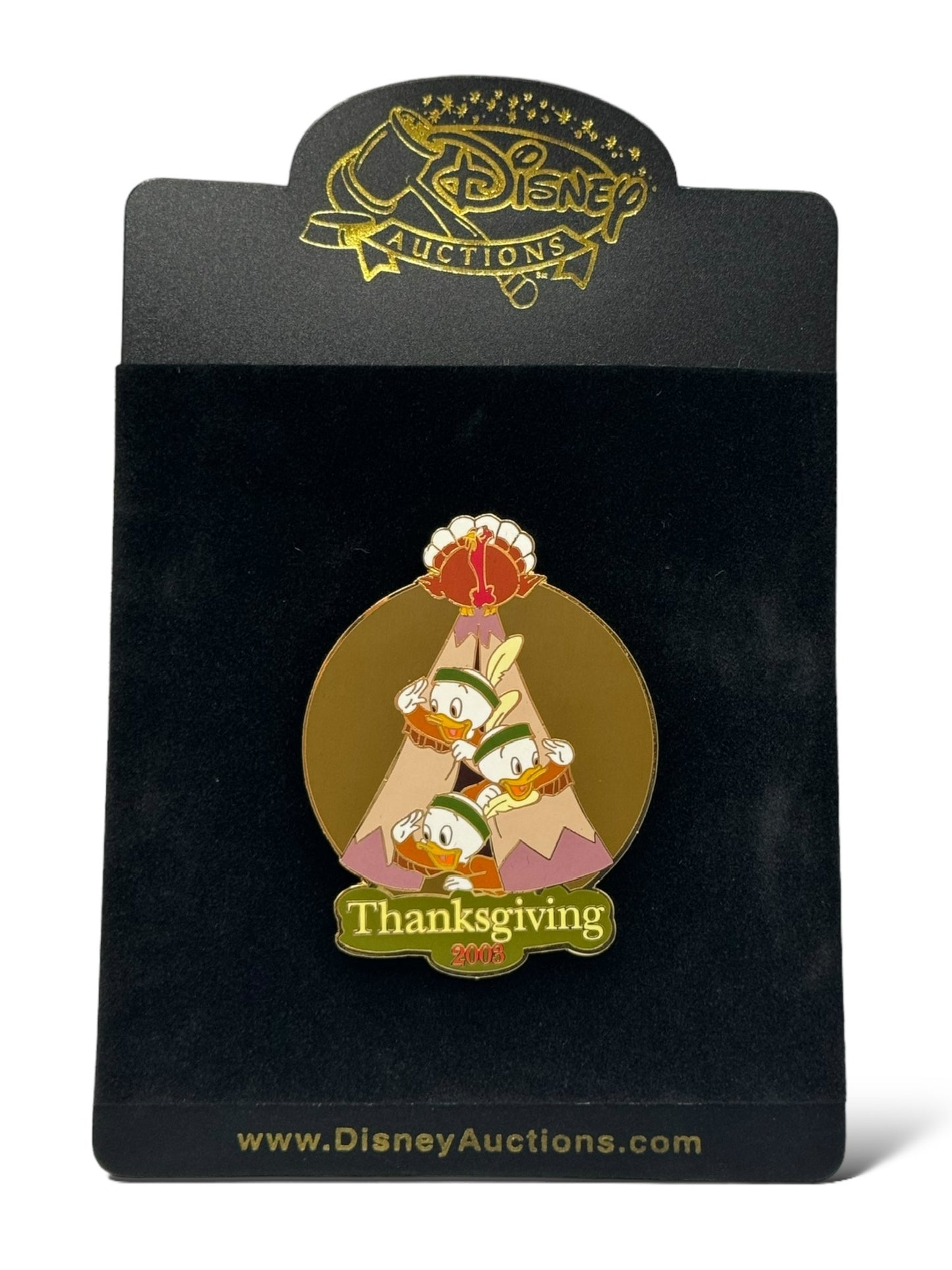 Disney Auctions Thanksgiving 2003 Huey, Dewey, Louie, and Turkey Pin