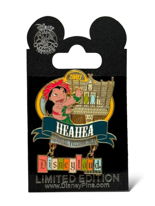 DLR Welcome Annual Passholders 2007 Lilo Dangle Pin