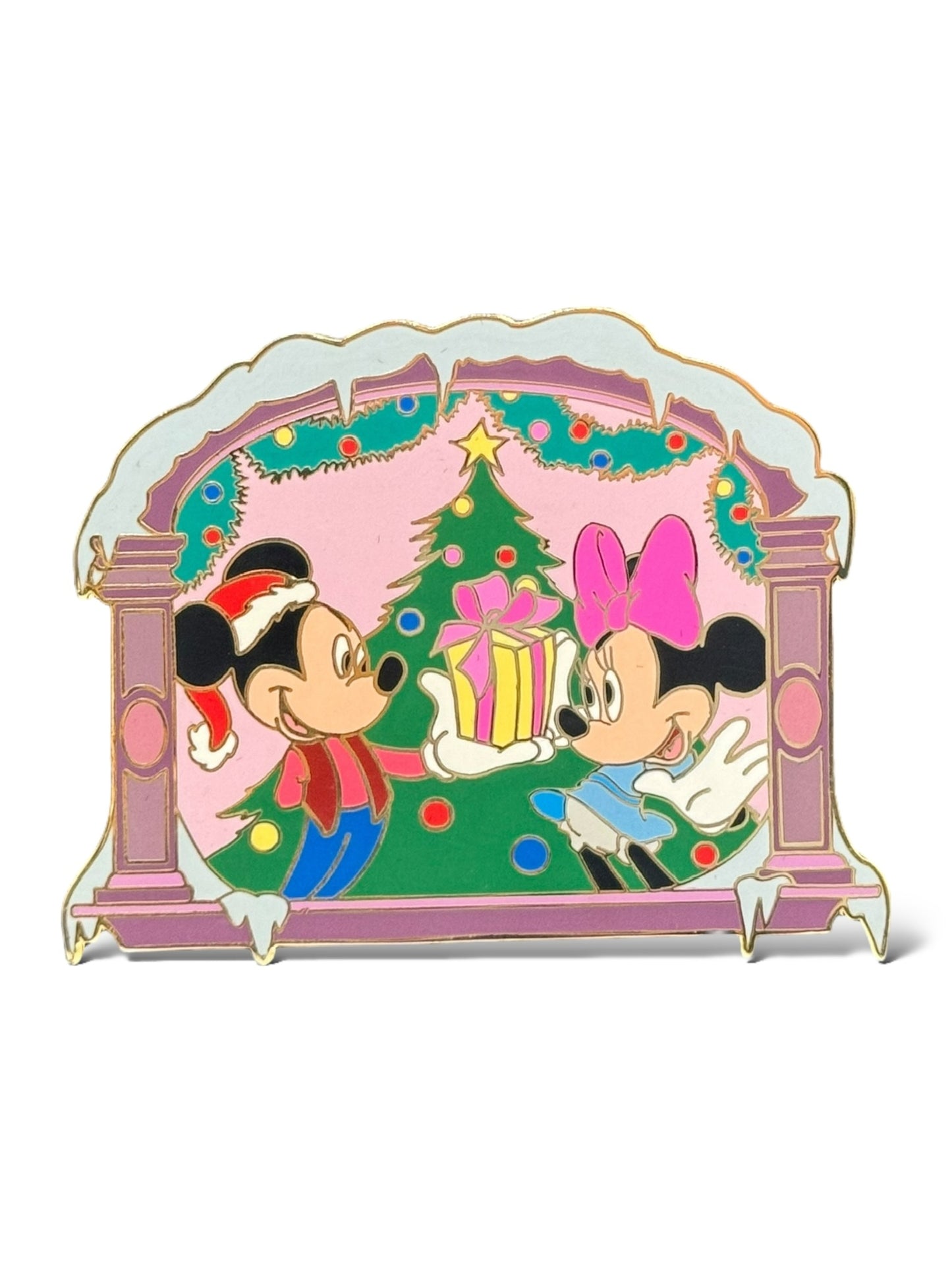 Disney Auctions Christmas Windows Mickey and Minnie Pin