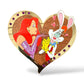 WDI Valentine Jeweled Heart Jessica and Roger Pin
