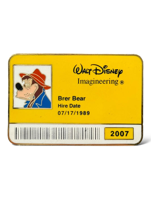 WDI Identification Badge Brer Bear Pin