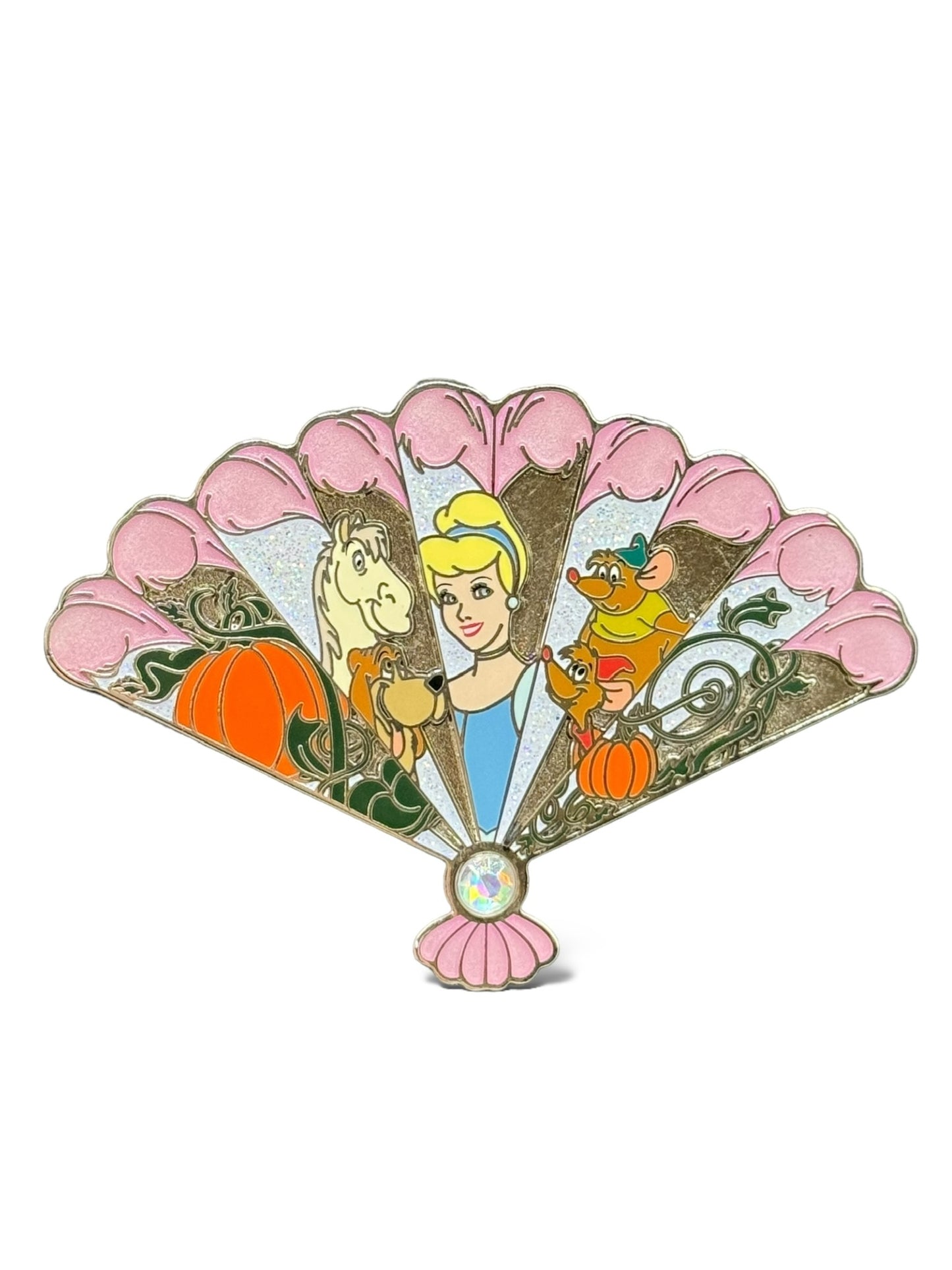 WDI Floral Fan Cinderella Pin