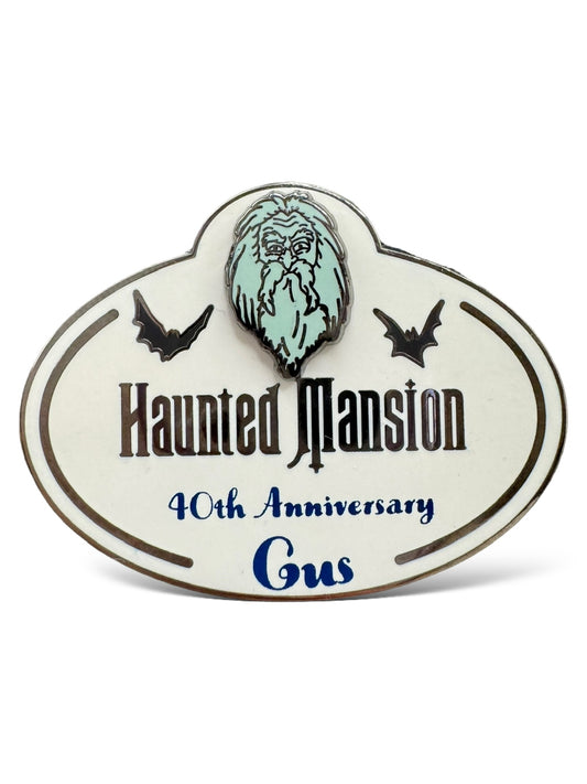 WDI Haunted Mansion 40th Anniversary Name Tag Gus Pin