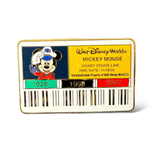 DEC Walt Disney Company ID Badge Mickey Cruise Line Pin