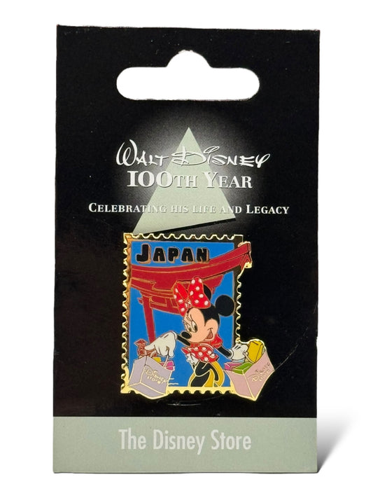JDS Walt Disney 100th Year Stamp Minnie Japan Pin