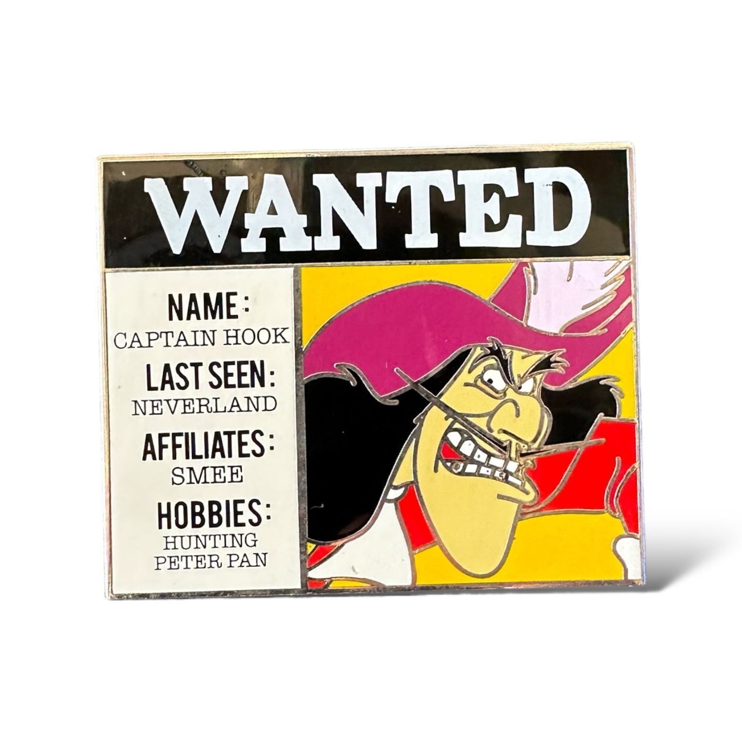 DEC Cast Member Wanted Poster Captain Hook Pin