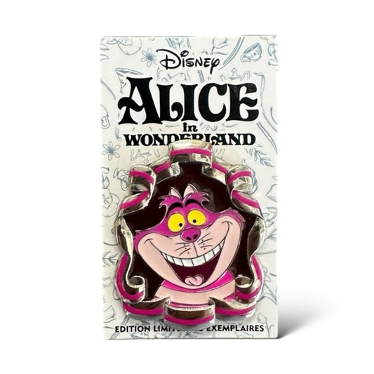 DLRP Alice in Wonderland Event Silver and Dark-Pink Frame Cheshire Pin