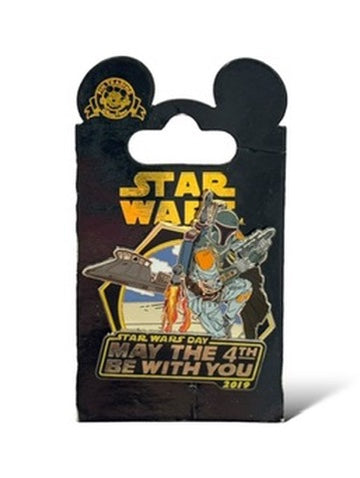 Disney Store Star Wars Day 2019 May The 4th Be With You Boba Fett Pin