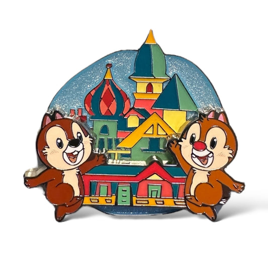 HKDL Cutie Attractions Chip n' Dale Phantom Manor Pin