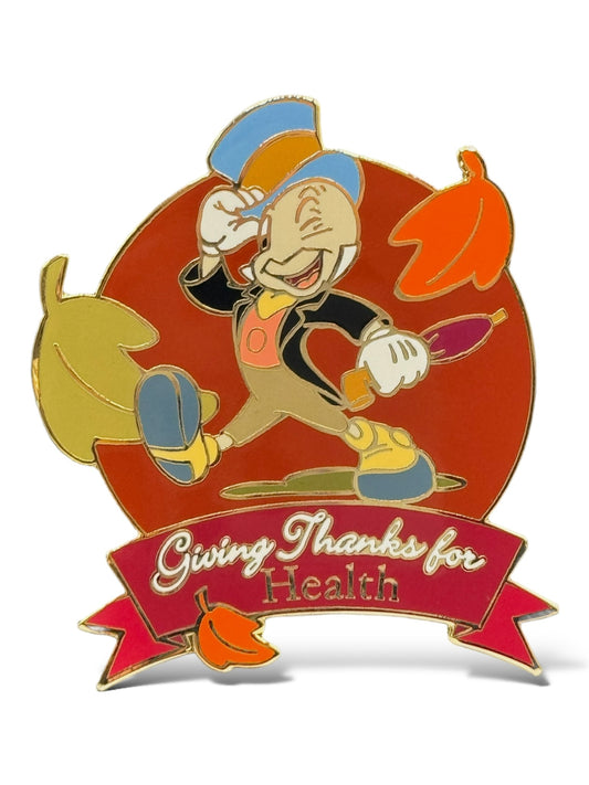 Disney Auctions Giving Thanks For Health Jiminy Cricket Pin