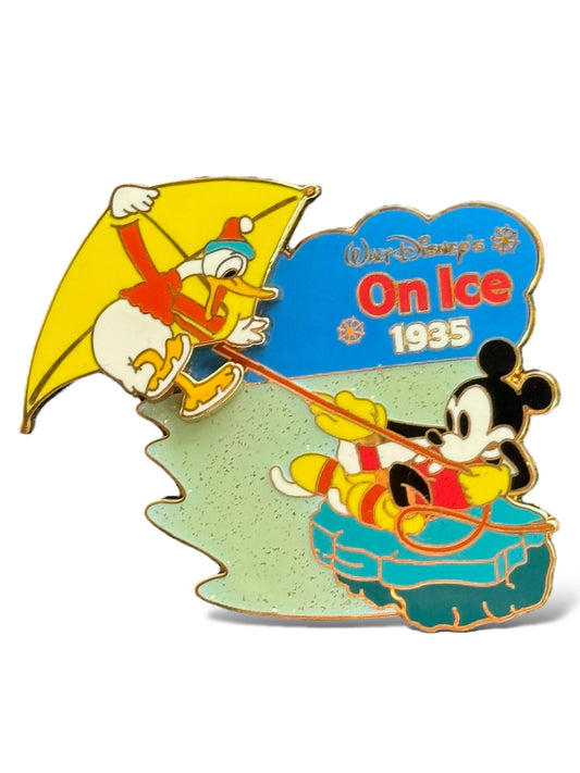JDS History of Art Mickey and Donald On Ice Pin