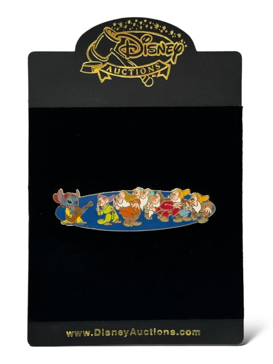 Artist Proof Disney Auctions Stitch With Dwarfs Gold Metal Pin
