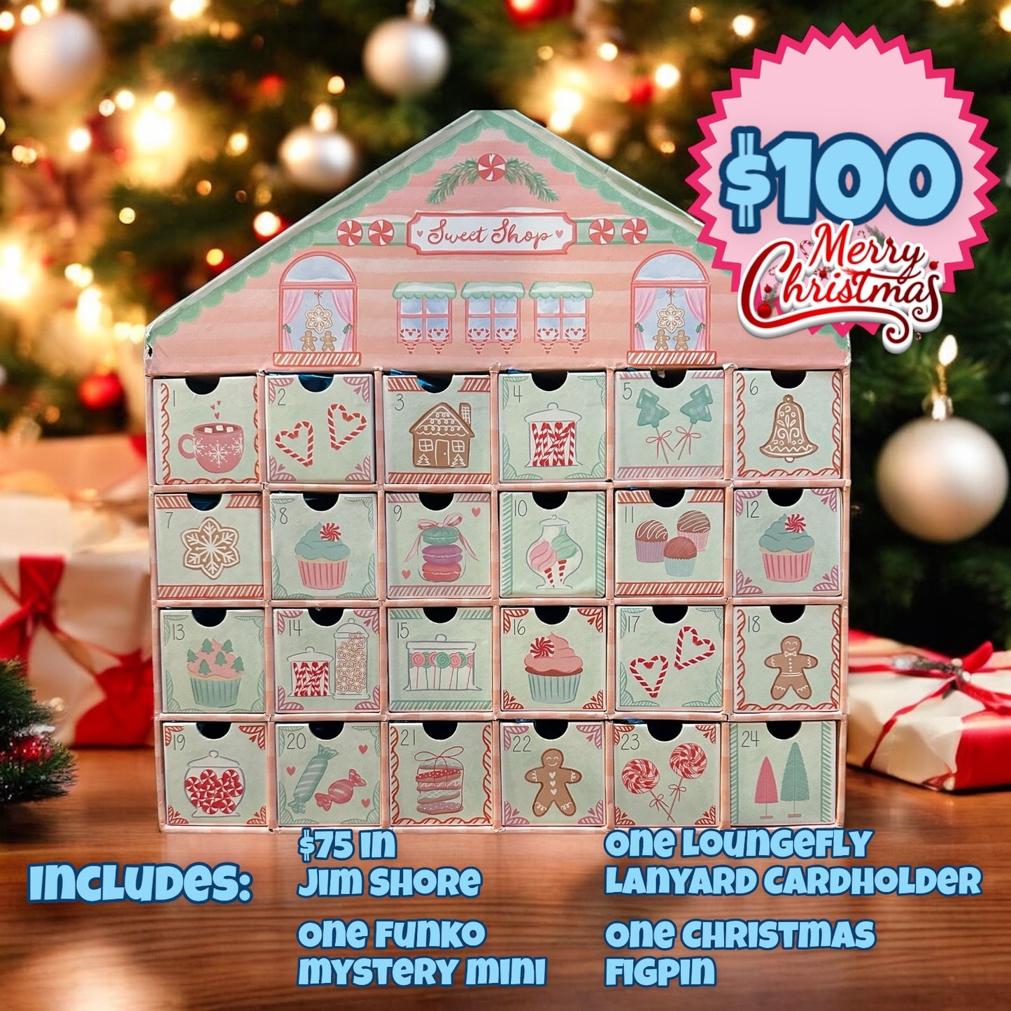 $100 Christmas Advent Calendar Mystery Door