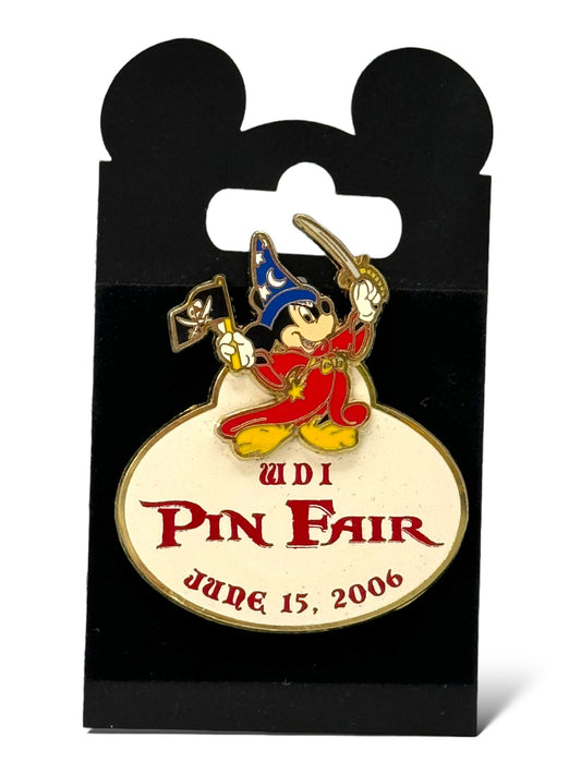 WDI Cast Pin Fair Logo Pirate Sorcerer Mickey Pin