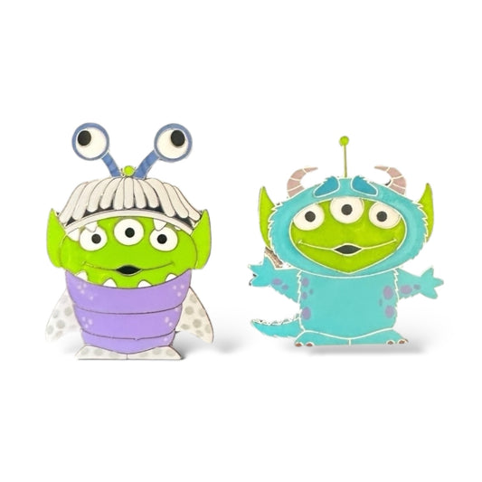 DLRP Little Green Aliens Remix Sulley and Boo 2 Pin Set