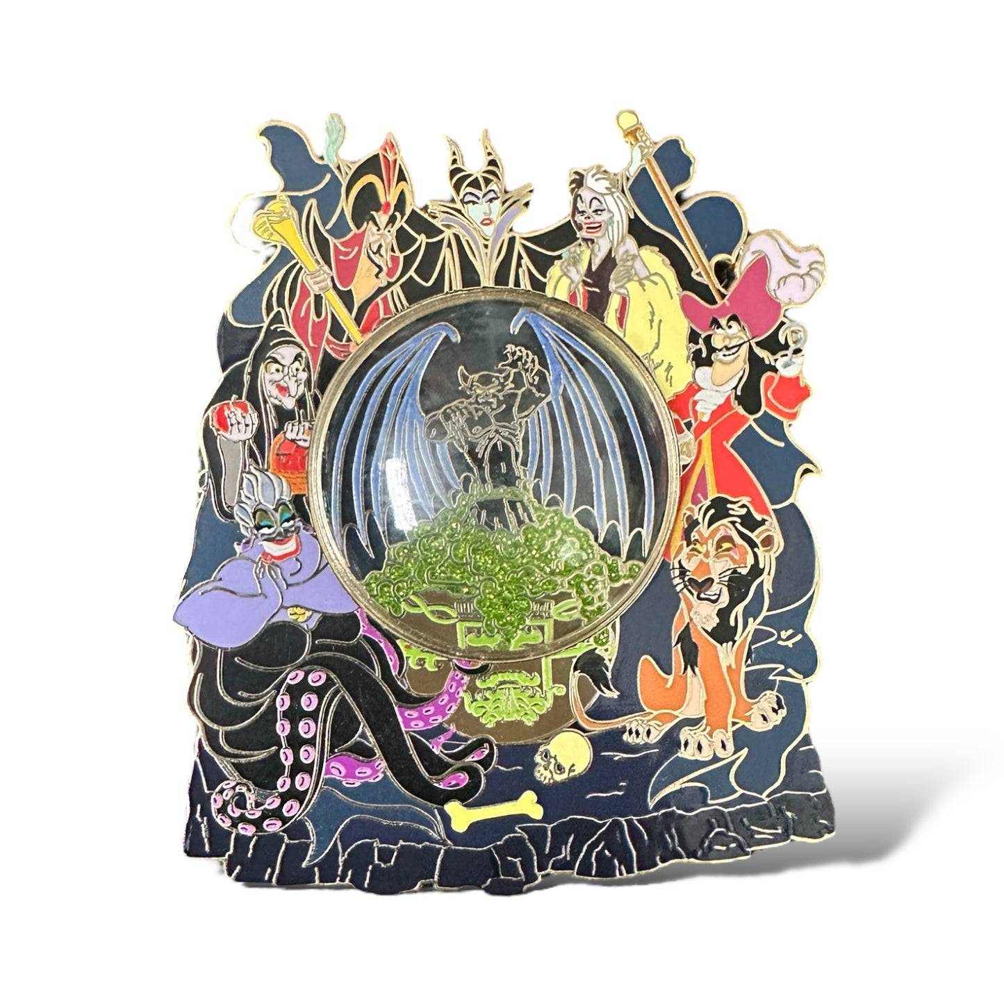 DEC Snow Globe Disney Villains Pin