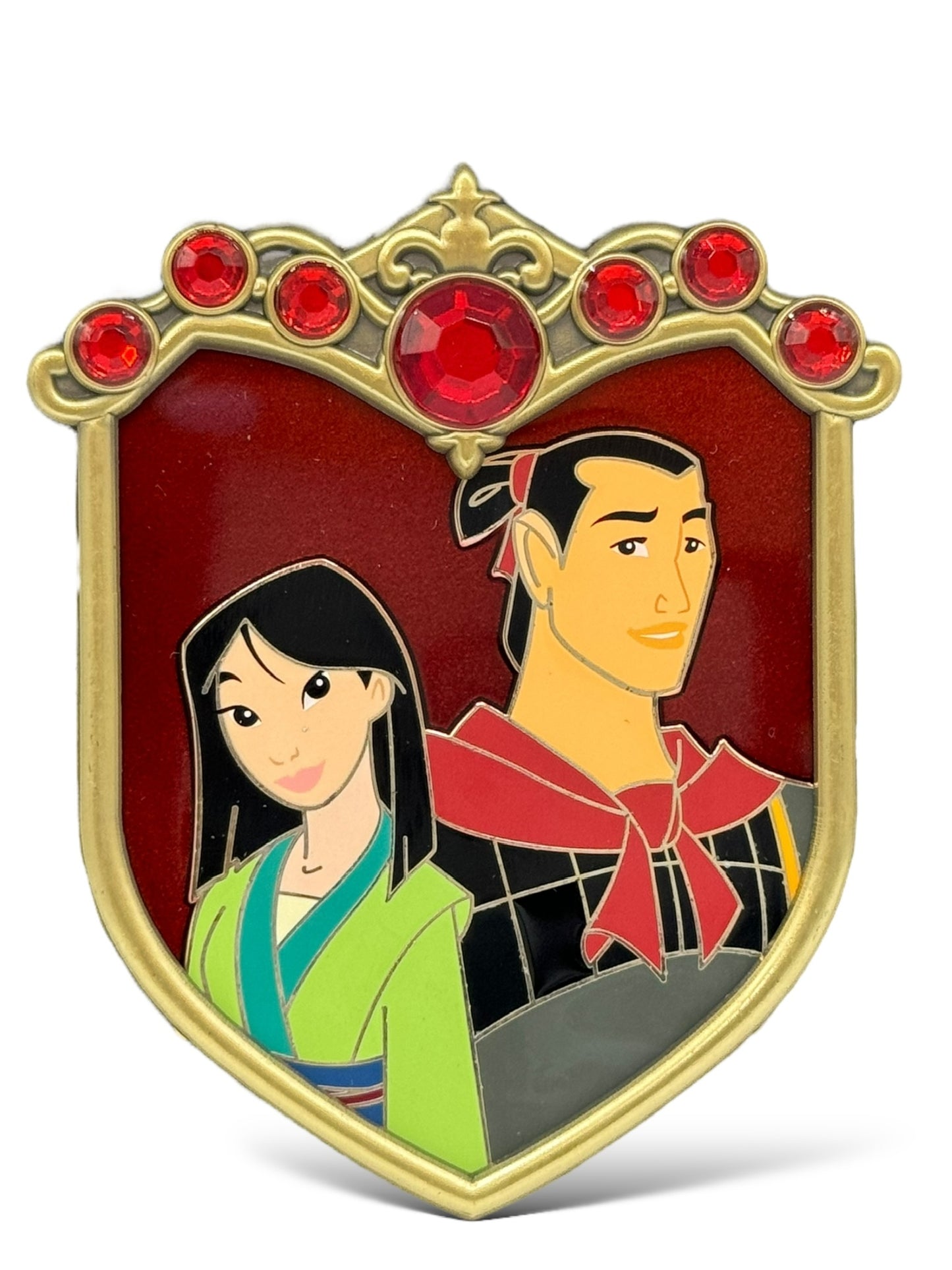 WDI Couples Crest Mulan and Li Shang Pin