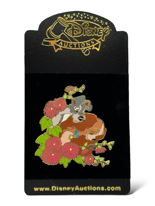 Disney Auctions Lady and The Tramp in Flowers Pin