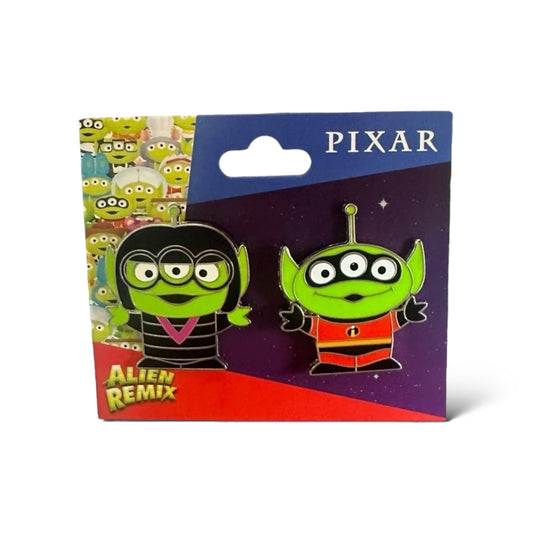 DLRP Little Green Aliens Remix Mr. Incredible and Edna Mode 2 Pin Set