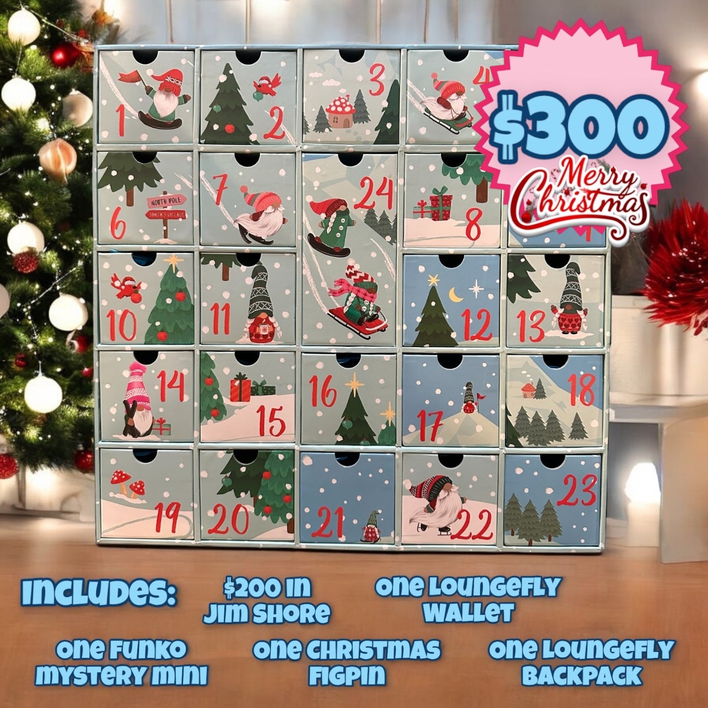 $300 Christmas Advent Calendar Mystery Door