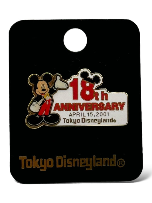 TDR 18th Anniversary Mickey Pin