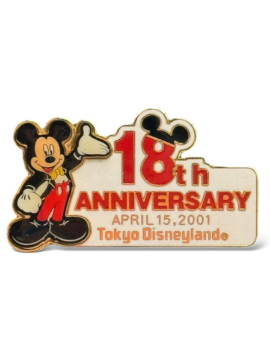 TDR 18th Anniversary Mickey Pin