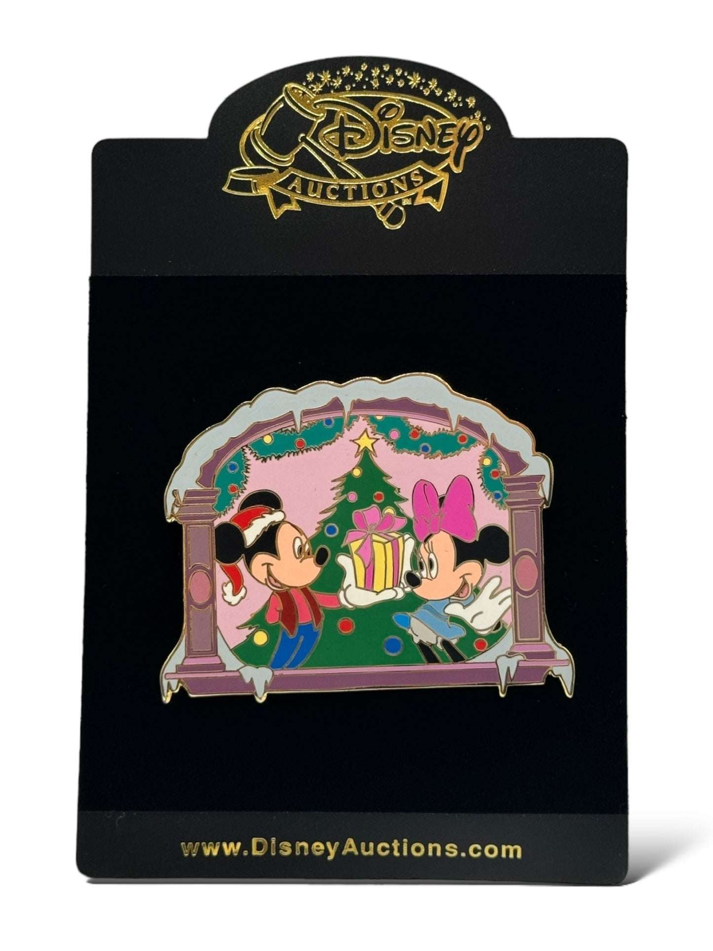 Disney Auctions Christmas Windows Mickey and Minnie Pin