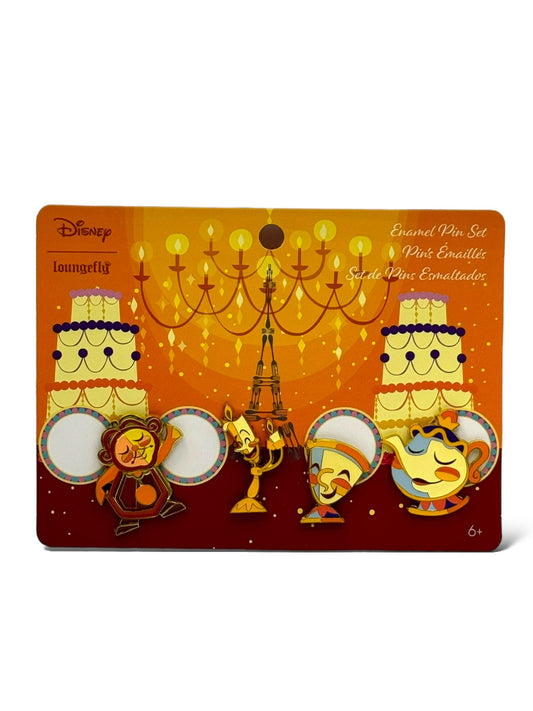 Loungefly Beauty and The Beast Be Out Guest 4 Pin Set