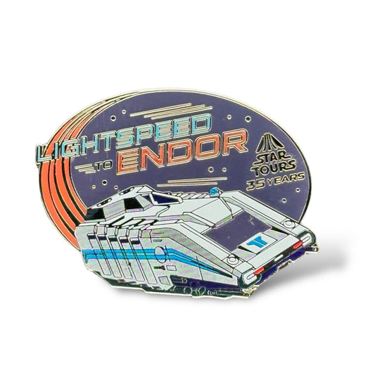 D23 Star Tours 35th Anniversary Lightspeed to Endor Pin
