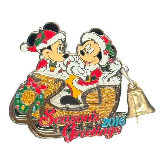 Disney Parks Season's Greetings 2016 Minnie and Mickey Pin