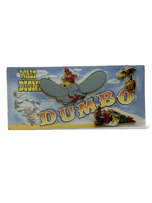 Disney Shopping Dumbo Vintage Card 3 Pin Set