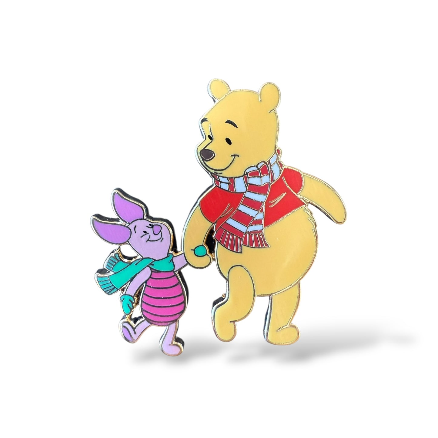 WDI Winter Winnie The Pooh and Piglet Pin