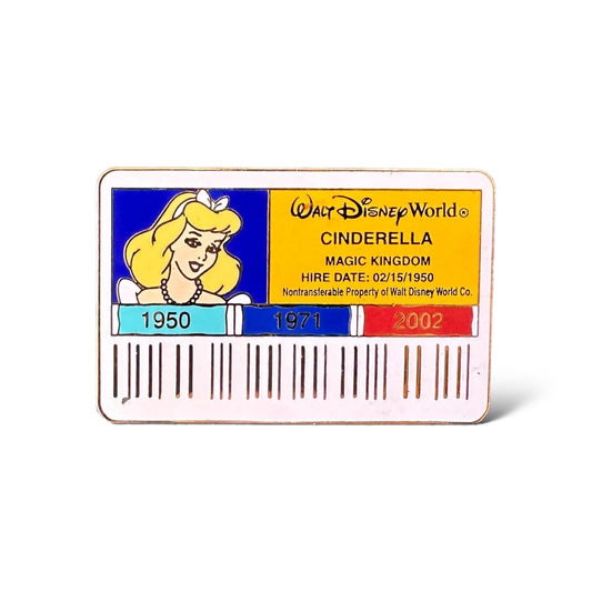 DEC Walt Disney Company ID Badge Cinderella Magic Kingdom Pin