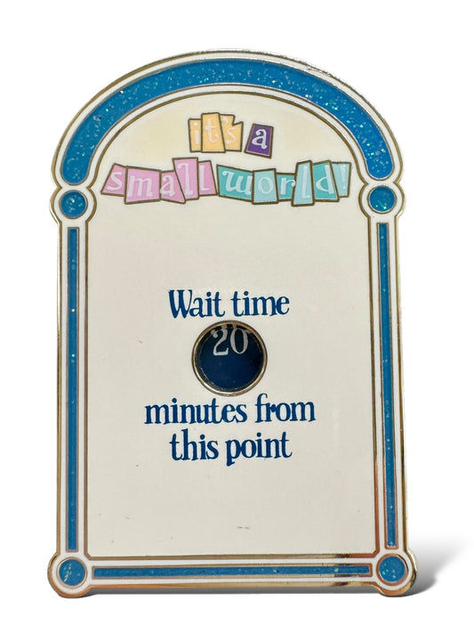 WDI Wait Time Signs It's A Small World Pin