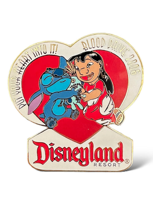 DEC Cast Blood Drive 2007 Lilo & Stitch Pin