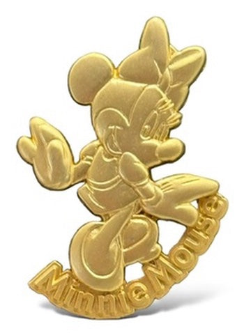 JDS 100 Relief Gold Tone Minnie Mouse Pin