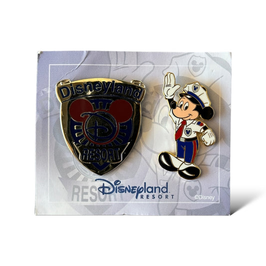 DEC Disneyland Resort Security Mickey and Badge Pin Set