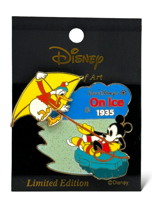 JDS History of Art Mickey and Donald On Ice Pin