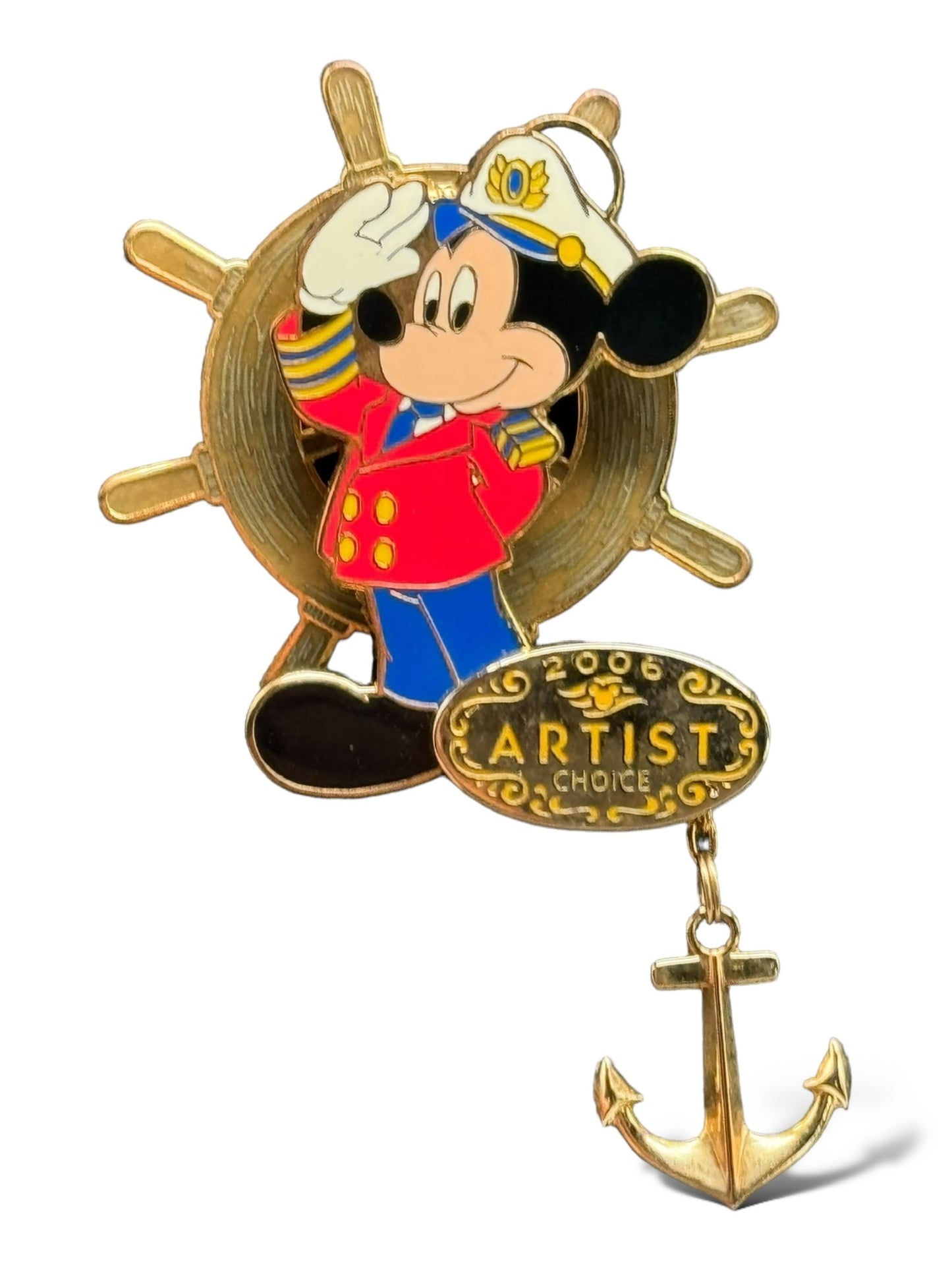 DCL Artist Choice June 2006 Captain Mickey Anchor Dangle Pin