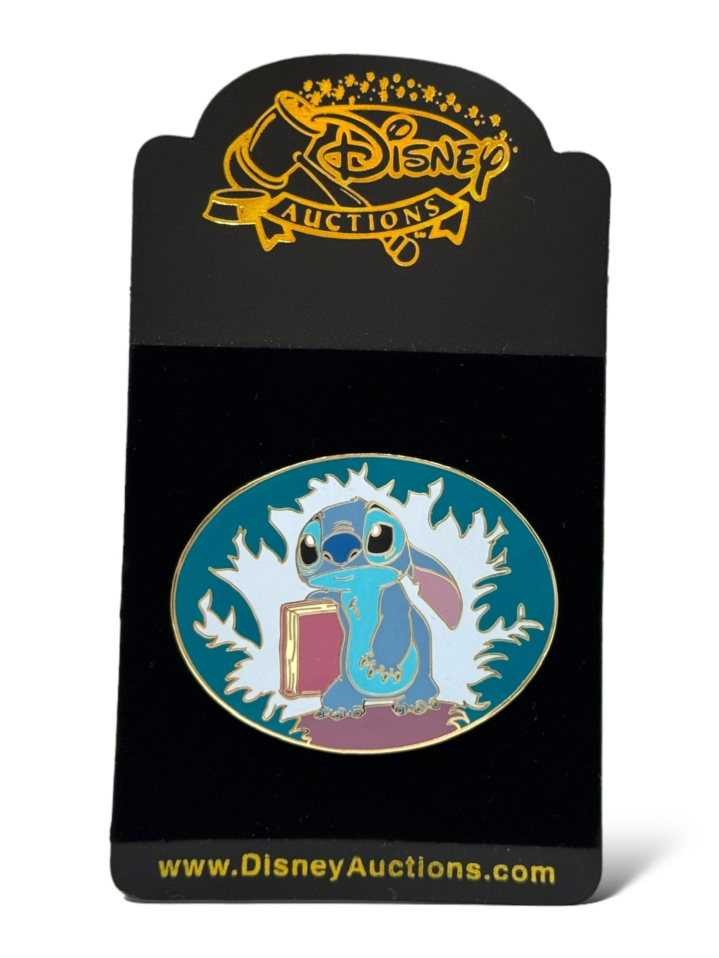 Disney Auctions Stitch Holding Book Pin