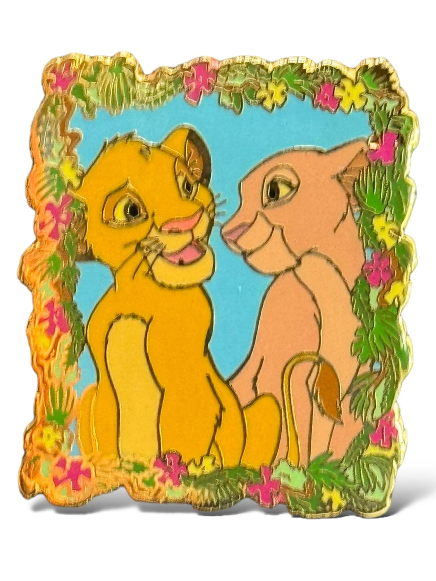 JDS Walt Disney 100th Year Kiss Simba and Nala Pin