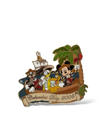 Disney Shopping Columbus Day 2005 Mickey and Friends Pin